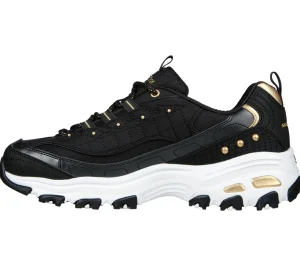 SKECHERS D'Lites PRETO / DOURADO Cheap
