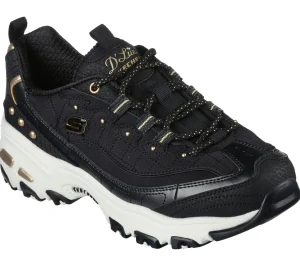 SKECHERS D'Lites PRETO / DOURADO Cheap
