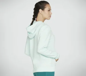 SKECHERS Heritage Pullover Hoodie AQUA Discount