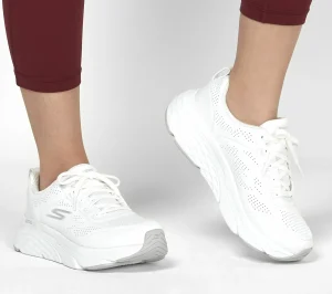 SKECHERS Max Cushioning Elite - Step Up BRANCO / PRATEADO New