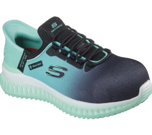 SKECHERS Slip-ins Work: Tilido - Ombray PRETO / VERDE AZULADO Sale