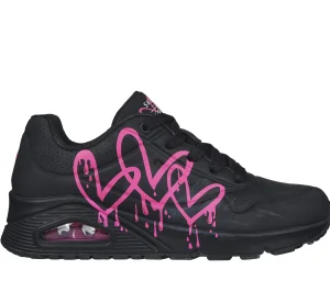 SKECHERS X JGoldcrown: Uno - Dripping In Love PRETO / ROSA Discount