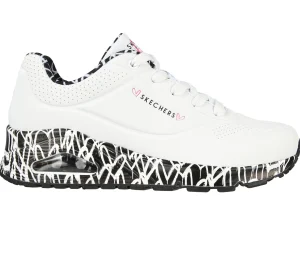 SKECHERS X JGoldcrown: Uno - Loving Love BRANCO / PRETO Sale