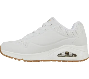 SKECHERS X JGoldcrown: Uno - Metallic Love BRANCO / DOURADO Clearance