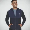 SKECHERS SKECH-KNITS ULTRA GO Lite Full Zip Hoodie NAVY Fashion