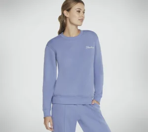 SKECHERS SKECH-SWEATS Signature Pullover Crew ROXO / PRATEADO Outlet