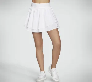 SKECHERS Sport Court Layered Skort BRANCO Flash Sale