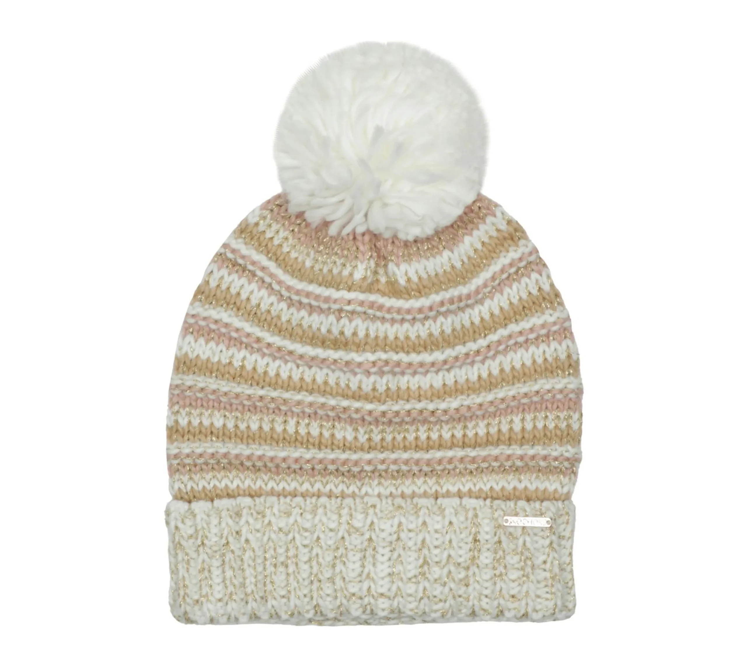 textured_stripe_chunk_bea_0.webp SKECHERS Textured Stripe Chunk Beanie NATURAL Sale