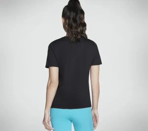 SKECHERS Vibrant Glow Short Sleeve Tee PRETO Cheap