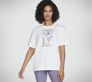SKECHERS Winter Blooms Everybody Tee BRANCO Clearance
